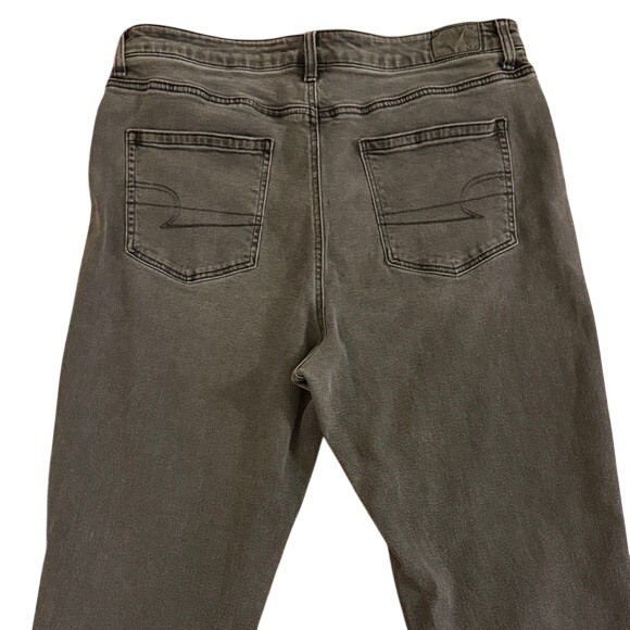 American Eagle Outfitters Womens Gray Stretch Jeans Size 16 Regular - Picture 4 of 7